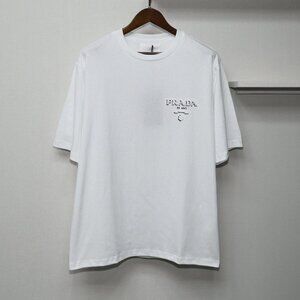 Prada three-dimensional embroidered logo short sleeves